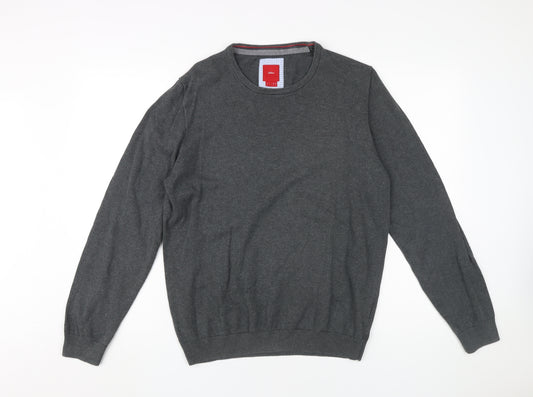 s.Oliver Men's Grey Medium Pullover Jumper