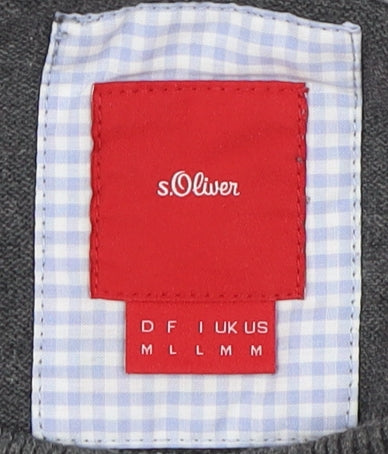 s.Oliver Men's Grey Medium Pullover Jumper