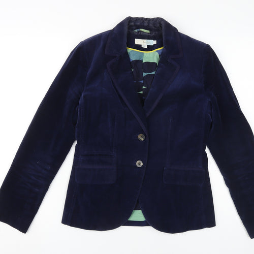 Boden Women's Blue Velvet Blazer Size 8R Classic