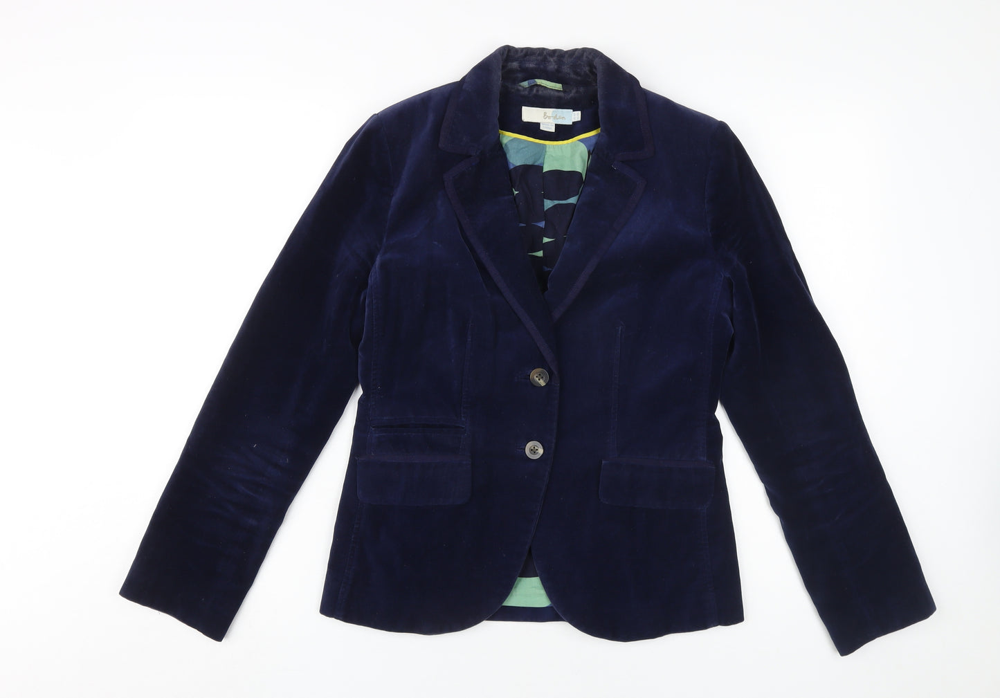 Boden Women's Blue Velvet Blazer Size 8R Classic