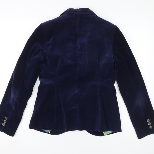 Boden Women's Blue Velvet Blazer Size 8R Classic