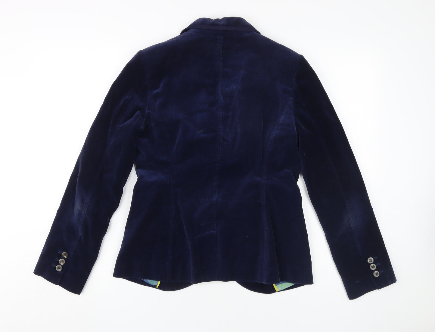 Boden Women's Blue Velvet Blazer Size 8R Classic
