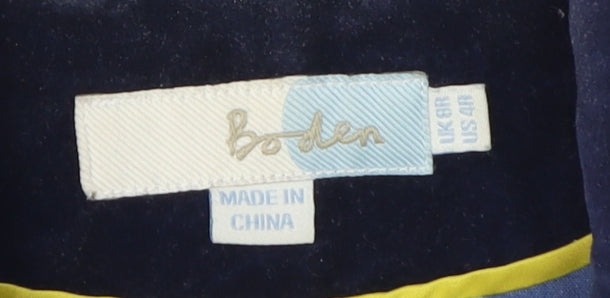 Boden Women's Blue Velvet Blazer Size 8R Classic