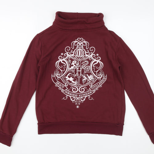 Harry Potter Women's Burgundy Sweatshirt Size 8