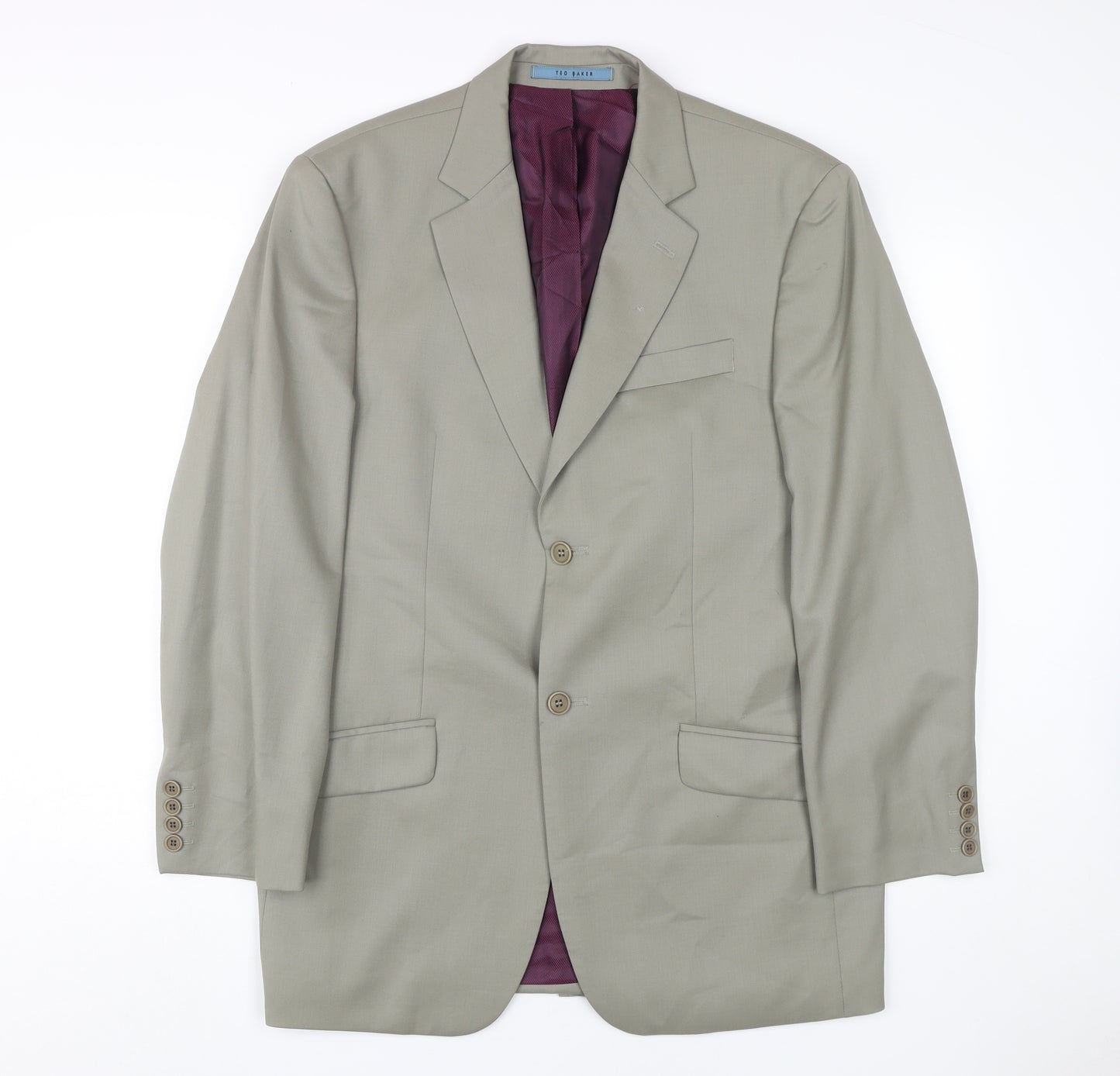 Ted Baker Men's Beige Blazer - Wool, Size 40 Regular
