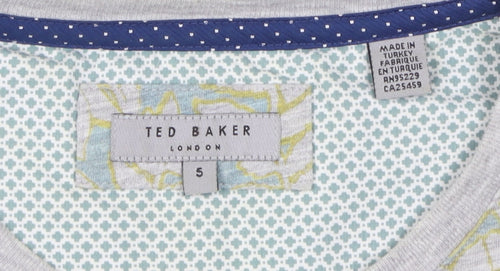 Ted Baker Men's Floral T-Shirt, Multicoloured, Size 5