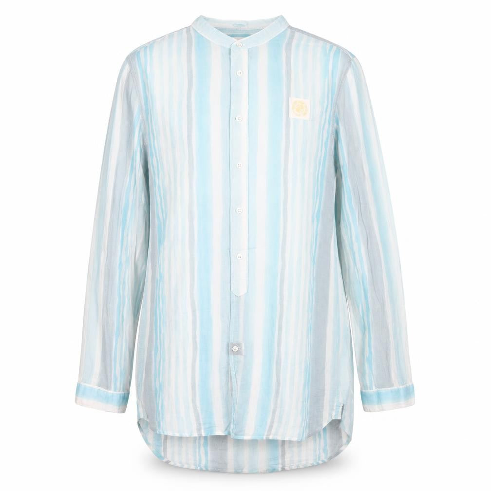 Diesel Women’s Blue Striped Cotton Shirt L