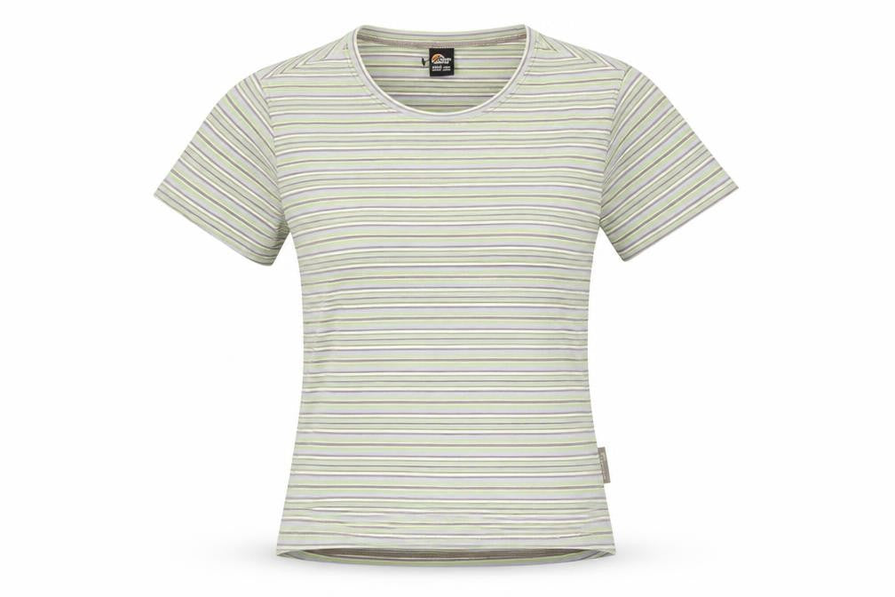 Front view of Lowe Alpine Women's Multicoloured Striped T-Shirt, S