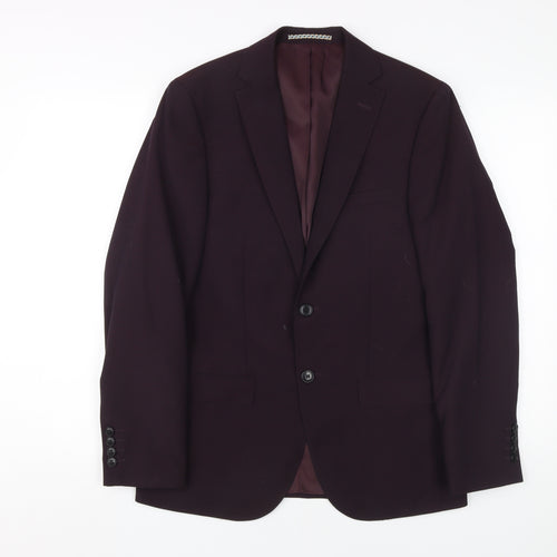 Moss London Men's Purple Blazer Size 38 Regular Fit