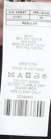 Moss London Men's Purple Blazer Size 38 Regular Fit