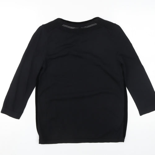 Laura Ashley Women's Black Basic Blouse, Size 8