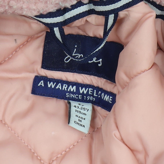 Joules Girls Pink Parka Coat, 3-4 Years, Hooded, Winter