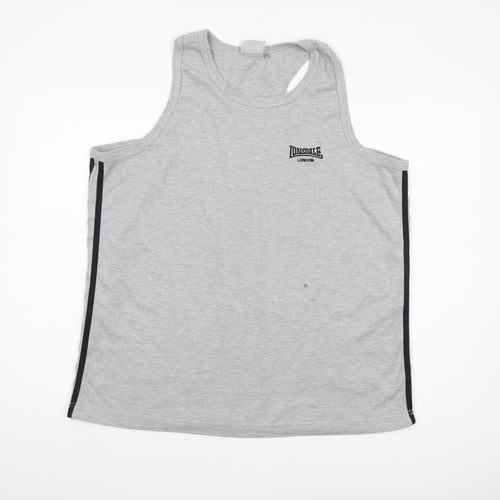 Lonsdale Men’s Grey Sleeveless T-Shirt L
