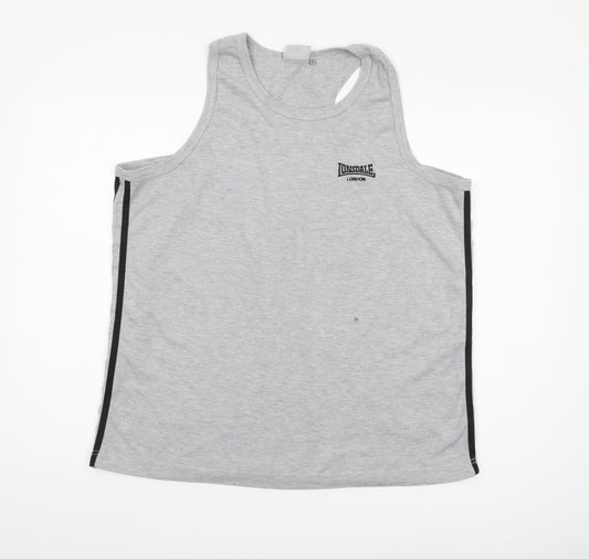 Lonsdale Men’s Grey Sleeveless T-Shirt L