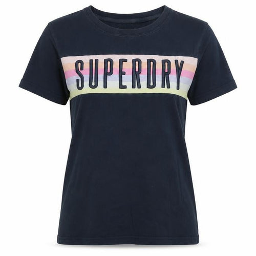 Superdry Unisex Blue T-Shirt UK 8 Casual Classic