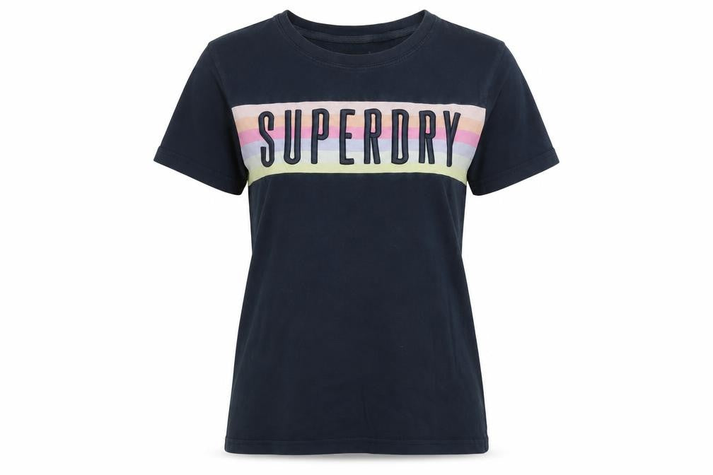 Superdry Unisex Blue T-Shirt UK 8 Casual Classic