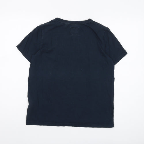 Superdry Unisex Blue T-Shirt UK 8 Casual Classic