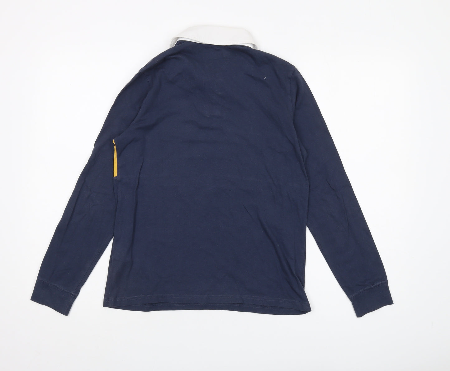 Abercrombie Kids Boys Blue Polo Long Sleeve, Colourblock, 11-12 Years