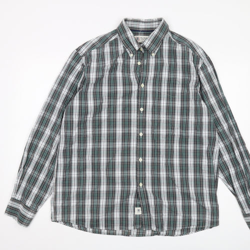 Marks and Spencer Men's Plaid Shirt, Large Multicolour