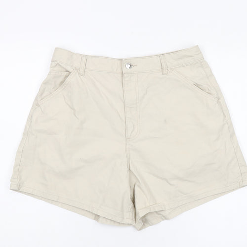 ASOS Women’s Beige Chino Shorts Size 14 Cotton