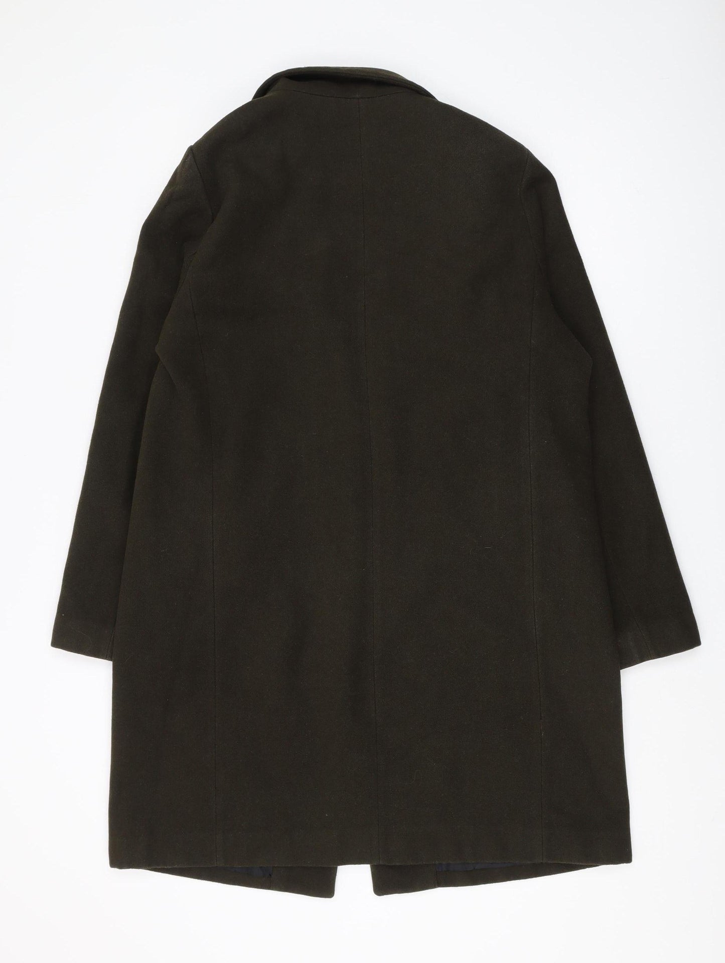 New Look Women's Green Overcoat Size 14 Regular Fit