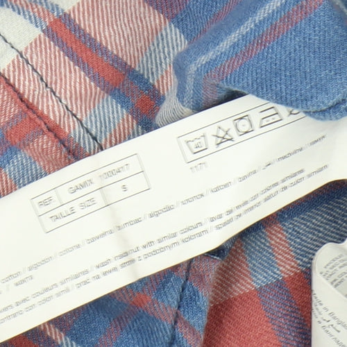 Celio Unisex Multicoloured Slim Plaid Button-Up Shirt S