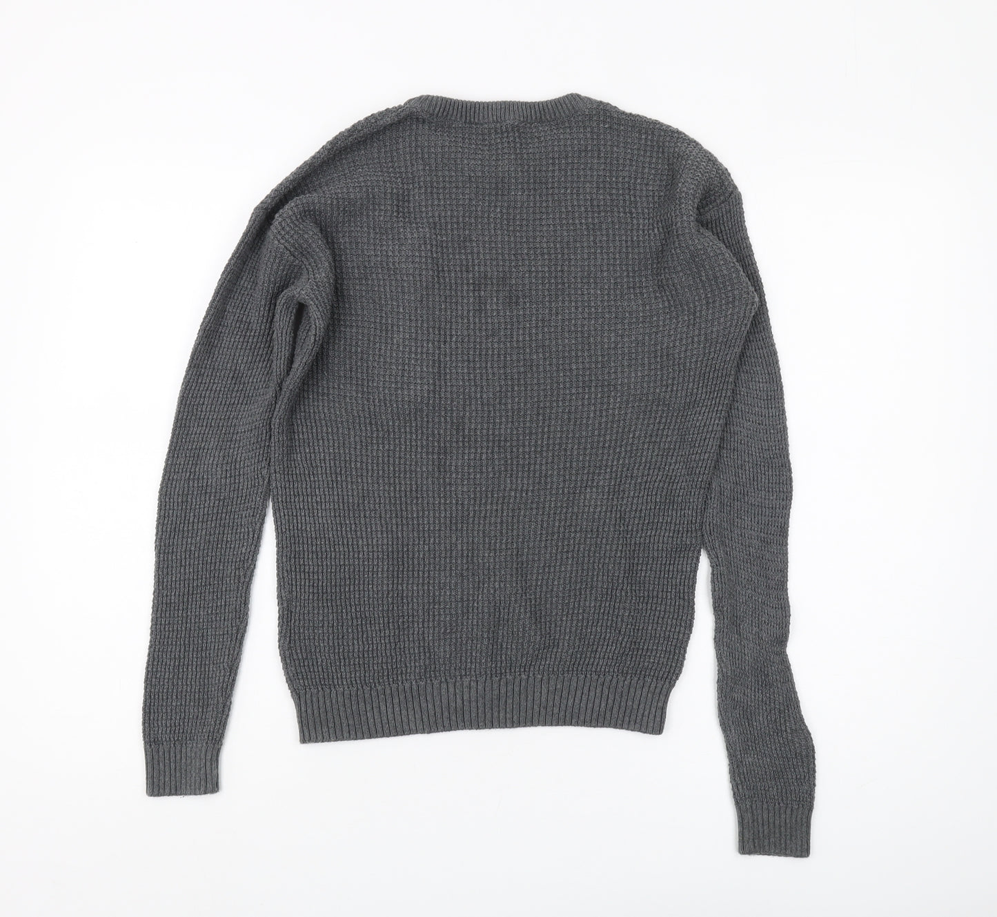 H&M Boys Grey Pullover Jumper, Size 12 Years, Crew Neck