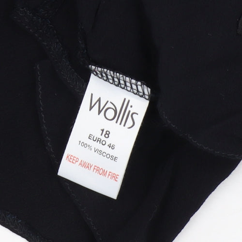 Wallis Women's Black Sleeveless Blouse Size 18