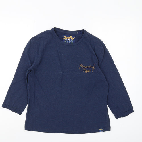 Superdry Women's Blue T-Shirt Size 8 Regular Fit