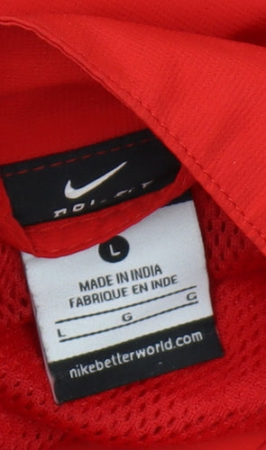 Nike Men's Red Windbreaker Jacket L