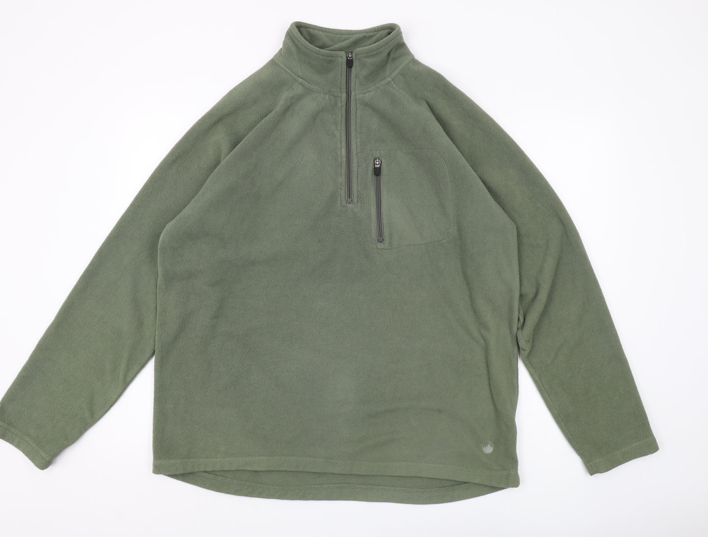 Peter Storm Men's Green Fleece 1/4 Zip Sweatshirt L