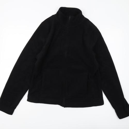 Dunnes Women Black Basic Fleece Jacket Size 18