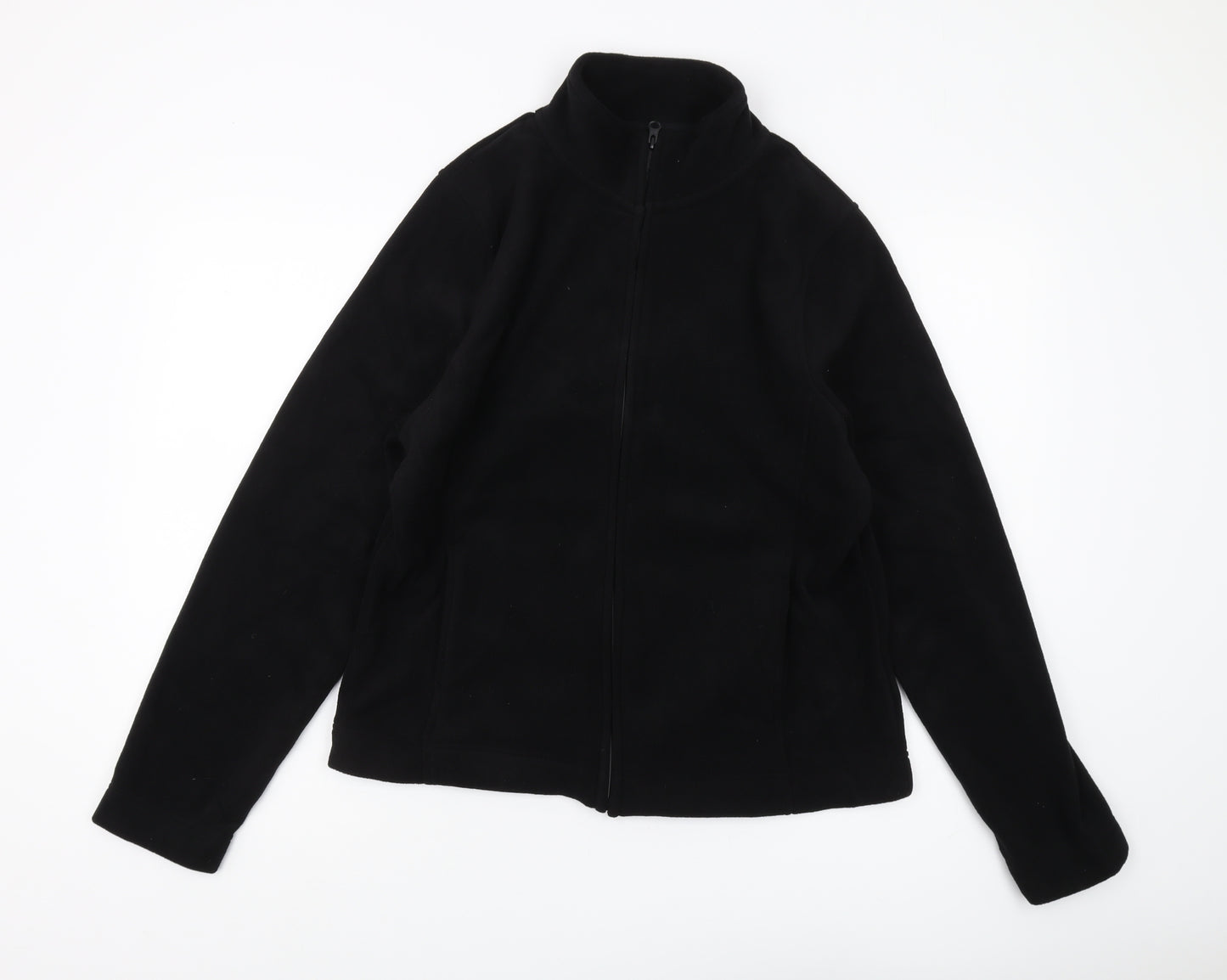 Dunnes Women Black Basic Fleece Jacket Size 18