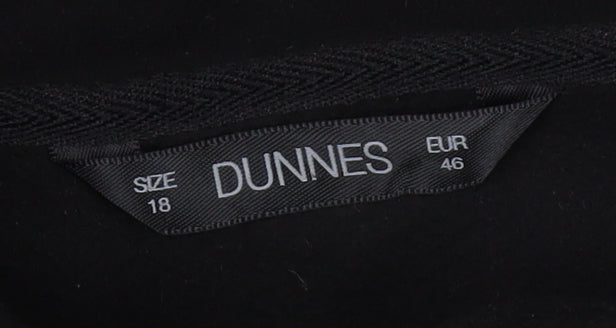 Dunnes Women Black Basic Fleece Jacket Size 18