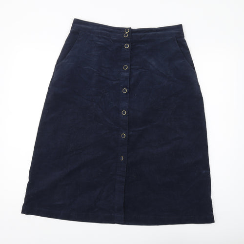 Damart Women's Blue Corduroy Skirt Size 16