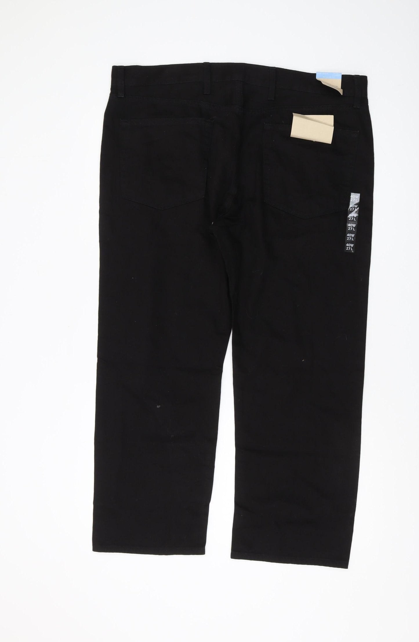 Marks and Spencer Men's Black Straight Jeans 40/27