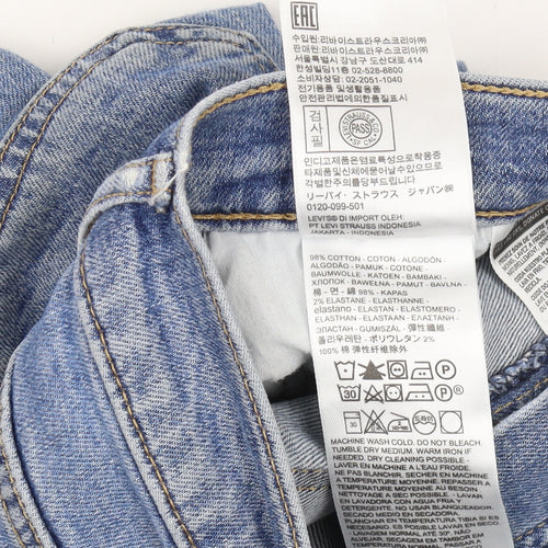 Levi's Women's Blue Wide-Leg Jeans Size 27 Regular