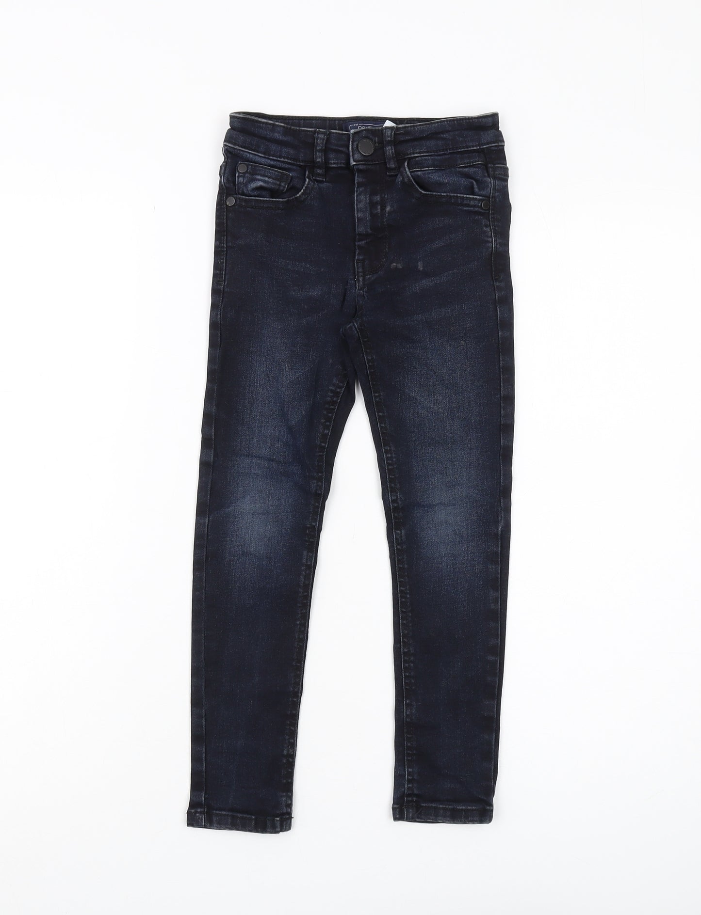 Next Boys Black Skinny Jeans 5 Years Slim Fit Elastic Waist