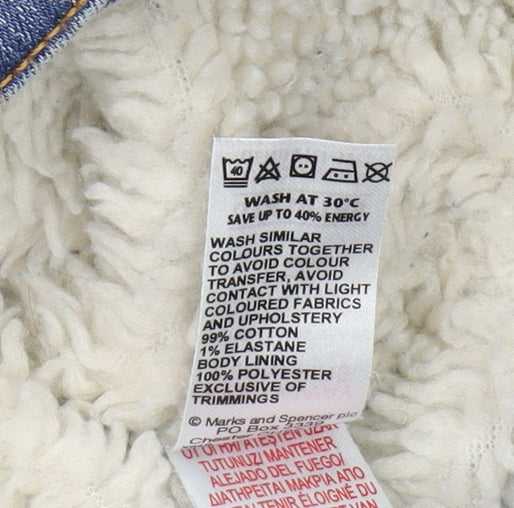 Marks and Spencer Girls Blue Denim Jacket 11-12 Years