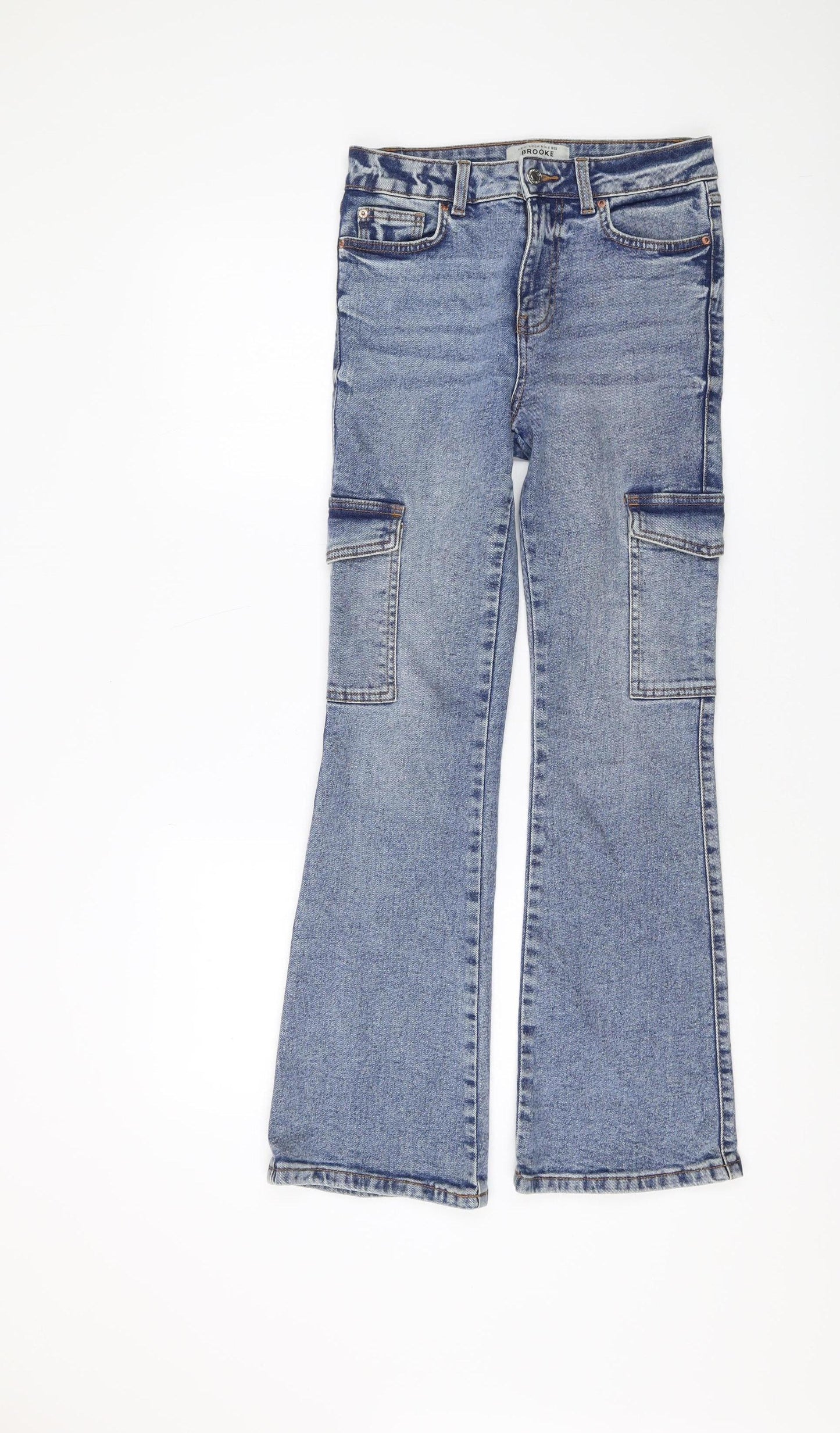 New Look Girls Blue Flared Jeans Size 13 Years High Waist