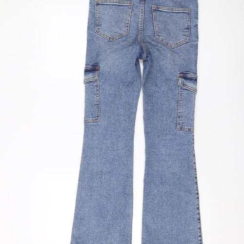 New Look Girls Blue Flared Jeans Size 13 Years High Waist