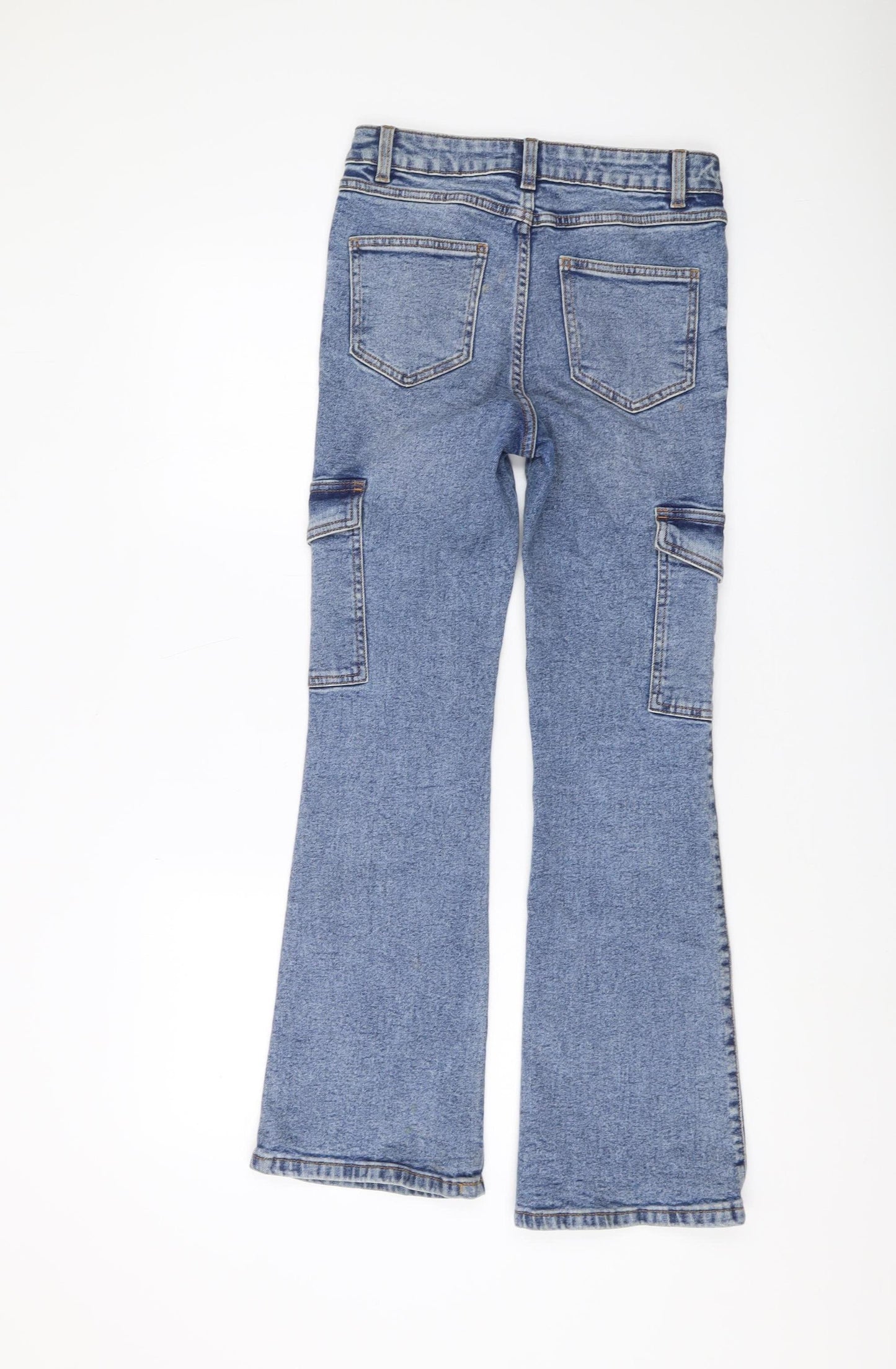New Look Girls Blue Flared Jeans Size 13 Years High Waist