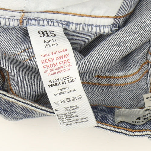 New Look Girls Blue Flared Jeans Size 13 Years High Waist