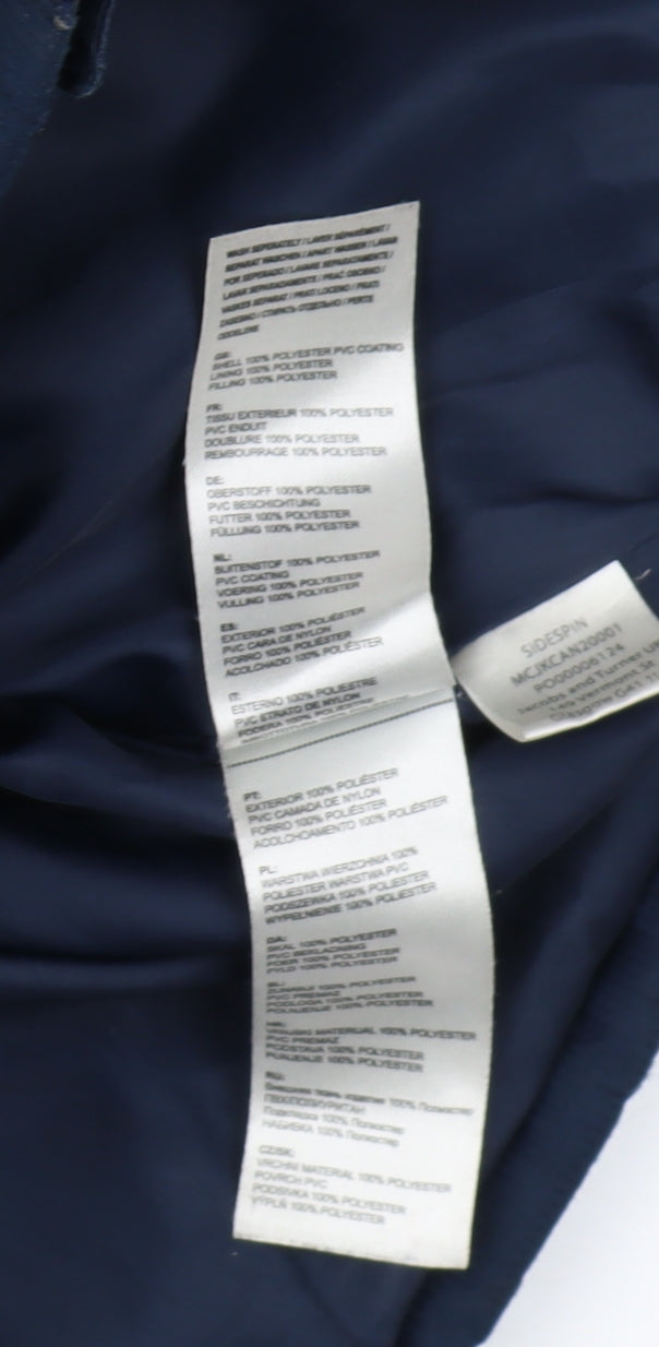 Trespass Boys Blue Puffer Jacket Hooded Waterproof 5-6 Years