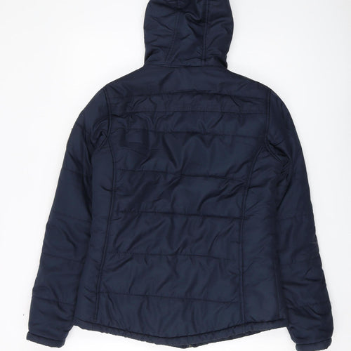 Regatta Women's Blue Puffer Jacket Size 12 Hooded Casual