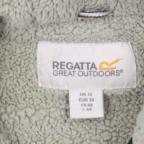Regatta Women's Blue Puffer Jacket Size 12 Hooded Casual