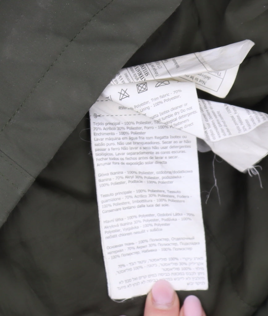 Regatta Women's Green Parka Jacket Size 18 Hooded Long