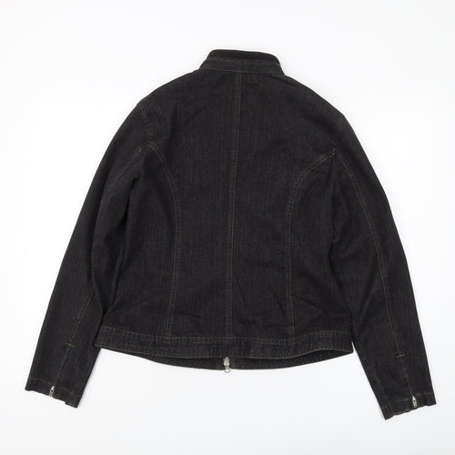 Laura Ashley Women's Black Denim Jacket Size 14