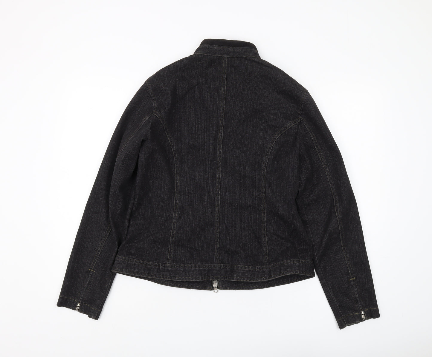 Laura Ashley Women's Black Denim Jacket Size 14