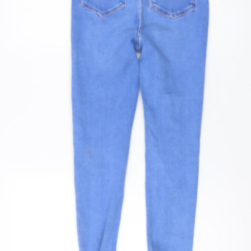 New Look Women's Blue Skinny Jeans Size 6 Distressed